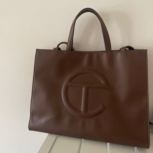 Authentic Medium Telfar Bag in Chocolate